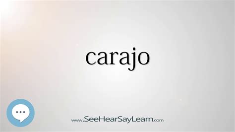 carajo english|carajo in german.